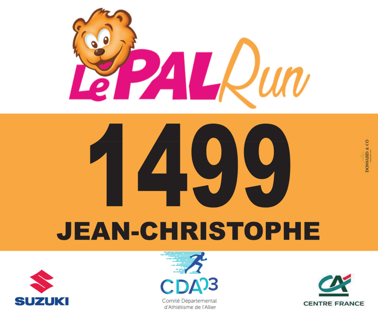 Le PAL Run 2023 - Dossard à votre nom