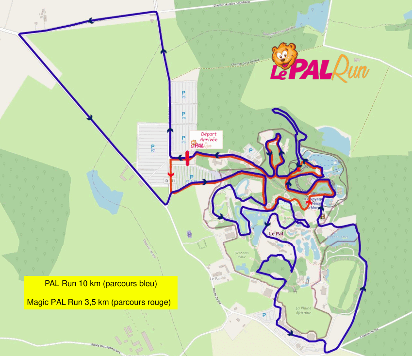 PAL Run 2024 - Plan des parcours